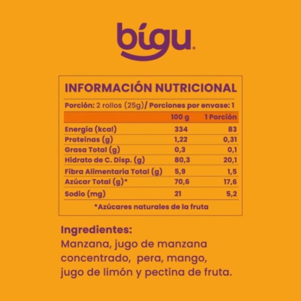 Imagen del producto Rollos de Fruta Mango 3