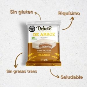 Imagen del producto Pack Alfajor de arroz chocolate blanco y dulce de leche 6un. 2
