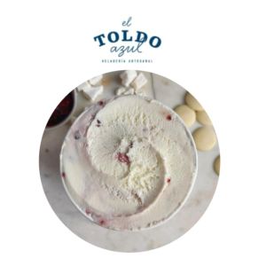 Helado Artesanal Chocolate Blanco, Frambuesa, Merengues 473 ml