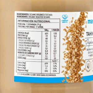 Imagen del producto Tahini Orgánico (Pasta de Sésamo) 2
