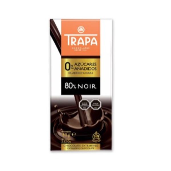 Imagen del producto Chocolate Negro 80% cacao sin azúcar 1