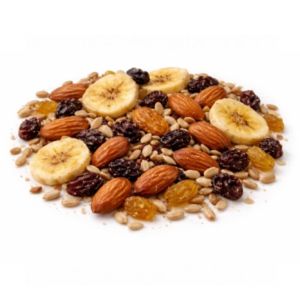 Mix Safari (Almendras, banana chips, pasas y  semilla maravillas) 250 grs