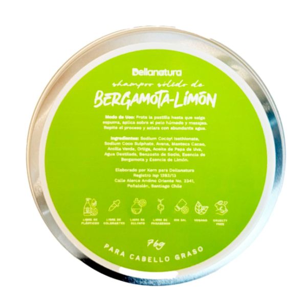 Imagen del producto Shampoo Sólido Bergamota-Limón 2