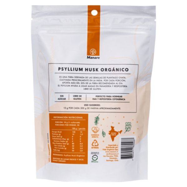Imagen del producto Psyllium Husk Orgánico 2