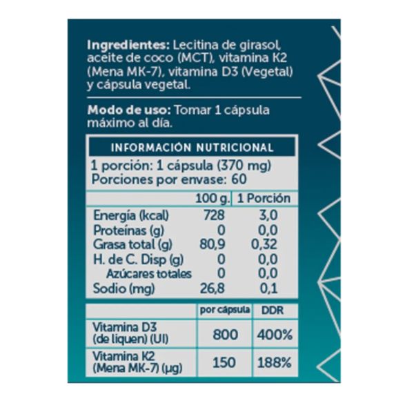 Imagen del producto Vitamina D3 + K2 Plus 3