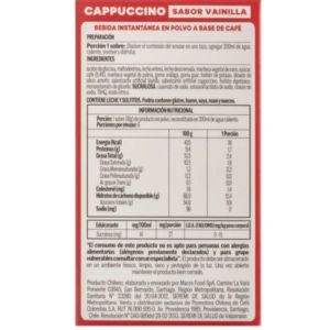 Imagen del producto Cafe Capuccino Vainilla 6 sobres 2