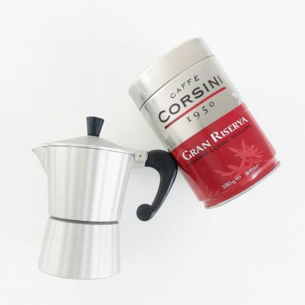 Imagen del producto Pack Moka Italina + Café Gran Reserva Corsini 1