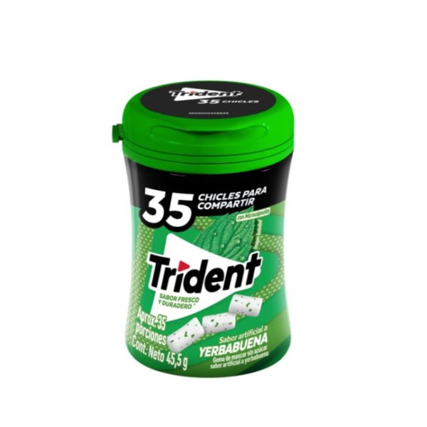 Imagen del producto Chicle frasco sin azúcar sabor yerbabuena 1