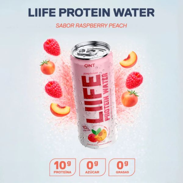 Imagen del producto Agua Proteica Sin Azúcar Sabor Frambuesa - Melocotón 2