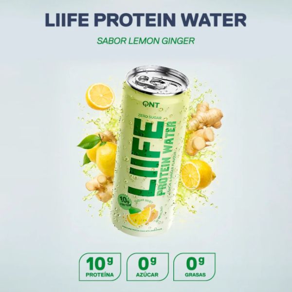 Imagen del producto Agua Proteica Sin Azúcar Sabor Limón - Jengibre 2