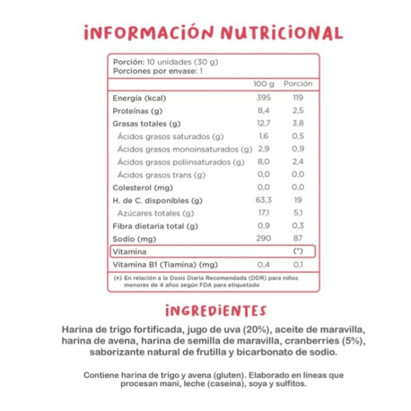 Imagen del producto Galletas  CooKids Sabor Frutilla 3