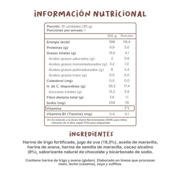 Imagen del producto Galletas CooKids Sabor Cacao 3