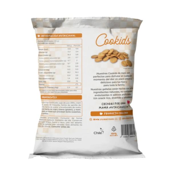 Imagen del producto Galletas CooKids Sabor Maní 2