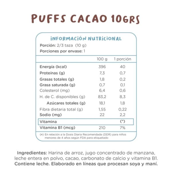 Imagen del producto Cereal Puffs Sabor Cacao Individual 3