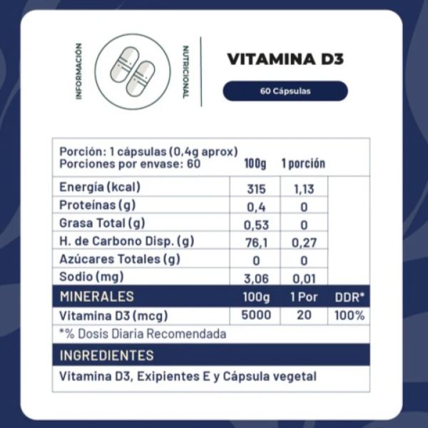 Imagen del producto Vitamina D3 800 UI 2