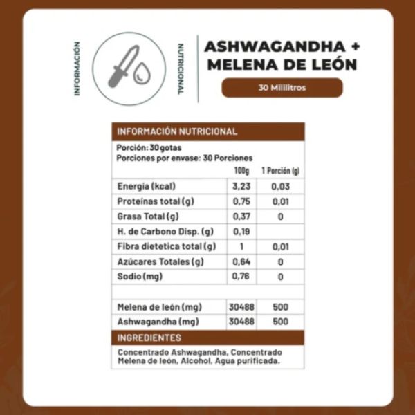 Imagen del producto Extracto de Ashwagandha + Melena de León 2