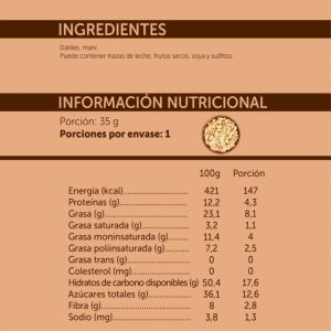 Imagen del producto Barras Sabor Dátiles y Maní Pack 4 4