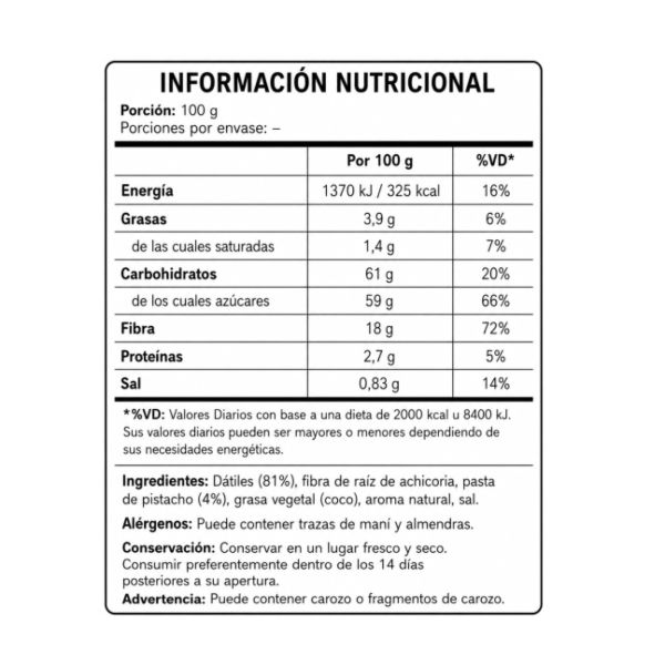 Imagen del producto Dátiles Sabor Pistachio Cream 2