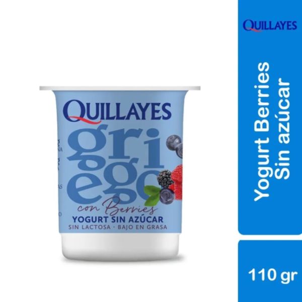 Imagen del producto Yogurt griego sabor berries  sin azúcar y sin lactosa 1