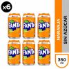 Bebida Fanta Sin azúcar Pack 6 un