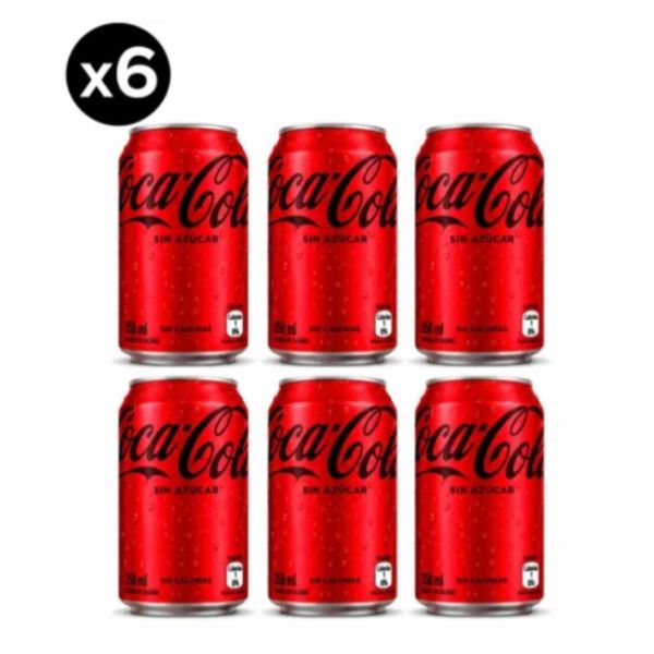 Imagen del producto Bebida Coca Cola Zero Pack 6 un