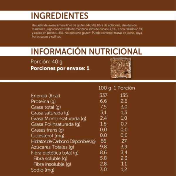 Imagen del producto Bites de Avena Cacao y Coco 4