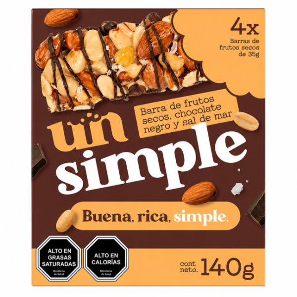 Imagen del producto Barra Frutos Secos, Chocolate y Sal de mar Pack
