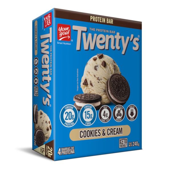 Imagen del producto Barra de Proteína Twenty's Cookies & Cream